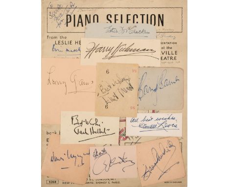 * Entertainment Autographs. A collection of over 160 autograph items from the world of film, television, theatre and entertai