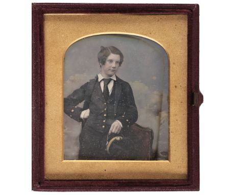 * Lowder Family. A quarter-plate daguerreotype of a young man in naval uniform, by Kilburn, 222 Regent Street, c. 1850, and t