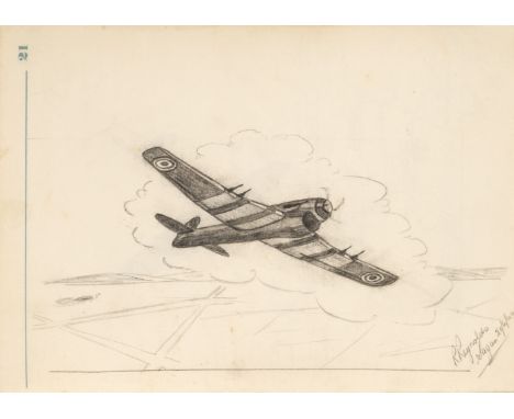 * Johnston (Anthony Collyer). Manuscript wartime log book, 28th January-1st April 1945, 13 pp. in pencilled manuscript relati
