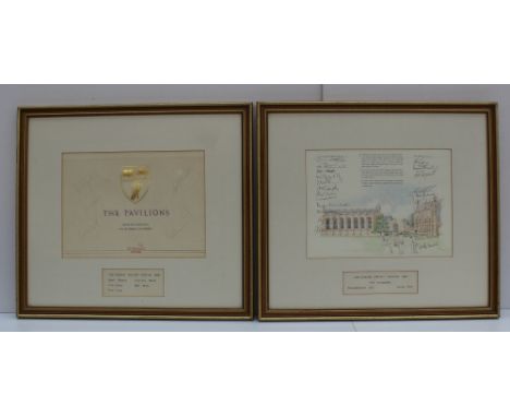 Cheltenham Cricket Festival 1990, a print, signed by the Gloucestershire CCC and the Surrey CCC, signatures include A J Wrigh