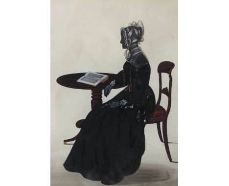 19th century British School
An elderly lady seated at a tripod table
A Silhouette
22 x 16cm