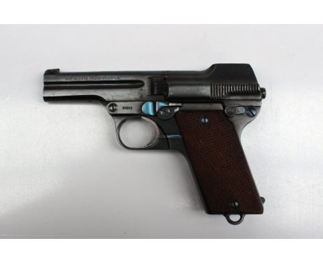 A deactivated Austrian Steyr model 1908 7.65mm semi automatic pocket pistol, 
Sn - 35888 complete with 1 magazine. The pistol