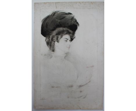 Paul Cesar Helleu
Head and shoulders portrait of a lady
An engraving
Signed
54 x 33.5cm
