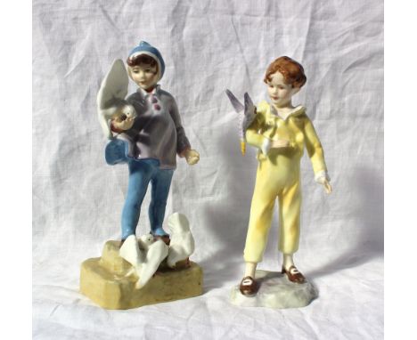 Two Royal Worcester figures, Fantails, No.3760, and The Parakeet, No.3087, modelled by F G Doughty