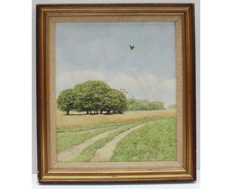 Ken Turner First Partridge Oil on board Signed and label verso 30 x 25.5cm CONDITION REPORT: In need of a clean but otherwise
