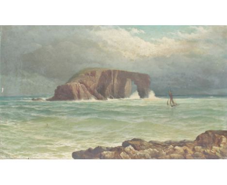 D James 
Seascape
Oil on canvas
Signed and dated 1882
66 x 46 cm CONDITION REPORT: Some paint loss around the edges, in need 
