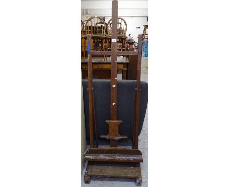 A Vintage stained pine artist's easel 