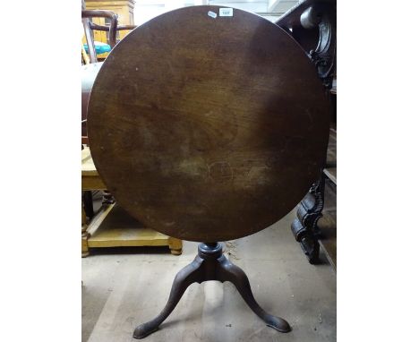 A George III mahogany tilt-top table on tripod base, W79cm 