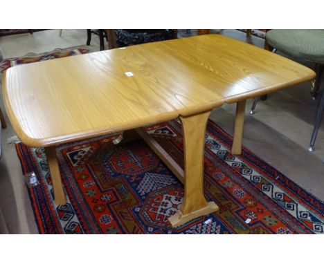 A modern Ercol light elm drop leaf table, W68cm 