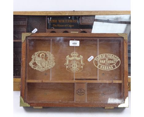 A Vintage Henry Wintermans table-top cigar display cabinet, and another (2) 