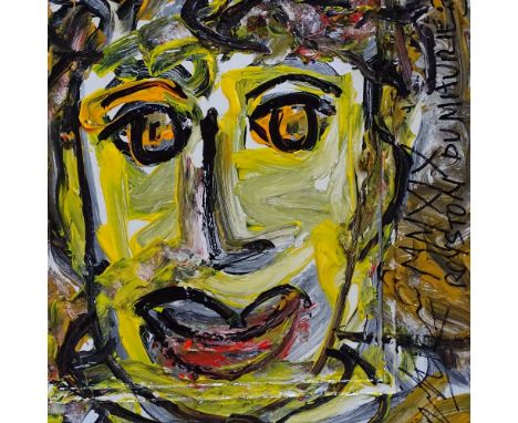 Royston Du Maurier, acrylic on board, portrait, 38cm x 32cm 