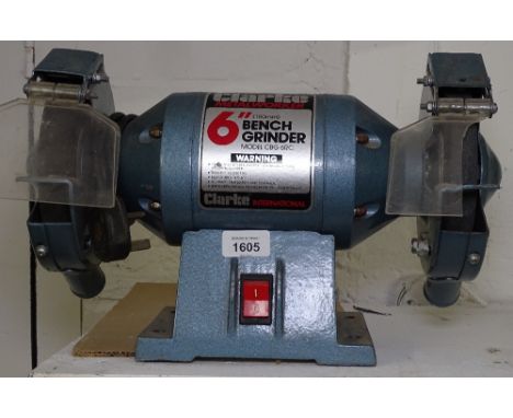 A Clarke 6" bench grinder, GWO 