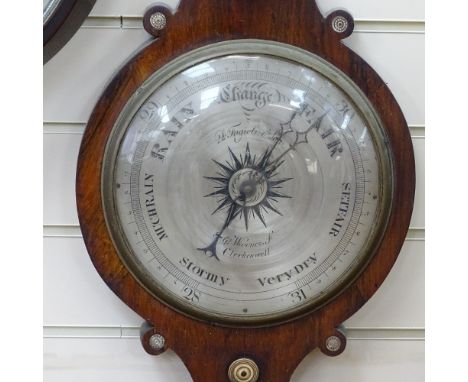 A 19th century mahogany-cased mercury wheel barometer/thermometer, by D Fagioli &amp; Sons of Clerkenwell, height 105cm