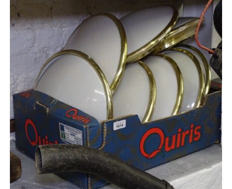 A large quantity of various wall and ceiling light fittings (4 boxes) 