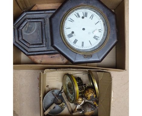 A longcase clock hood, a wall clock etc 