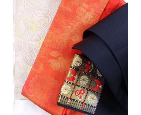 3 Vintage Japanese kimono sashes 