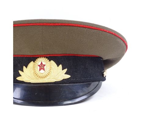 A Russian USSR Army Officer's parade visor cap, size 58 