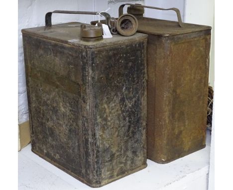 A Vintage Esso 1945 petrol can, and another 