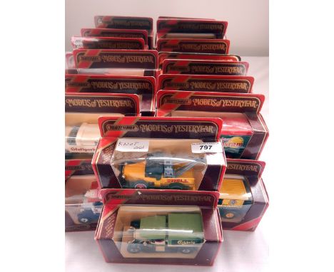Large quantity of models of Yesteryears including Barters Tested Seeds, Lyons Tea, Shell Service Truck, etc. (34) 