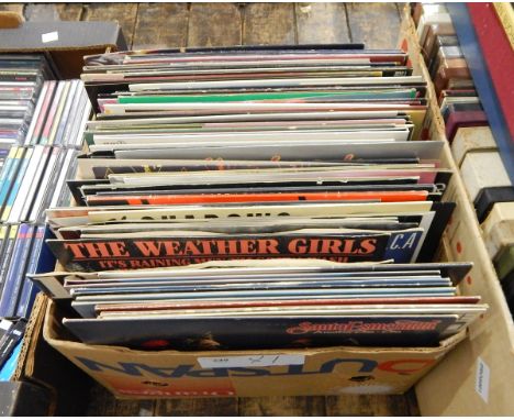 Quantity of popular long playing records including Erasure, The Village People, Tina Turner, Seventh Avenue, Whitney Houston,