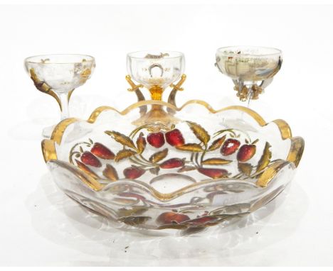 Limited edition commemorative pedestal glass bowl with etched inscription to the bowl relating to reign of Edward VIII, the k