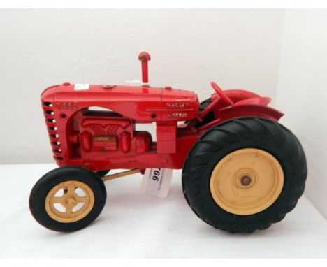 Lesney diecast large scale Massey-Harris 745 tractor, red with cream metal wheel hubs 