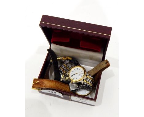 Gentleman's Rotary wristwatch with enamel dial and subsidiary seconds hand, an Accurist wristwatch and a Rotary wristwatch wi