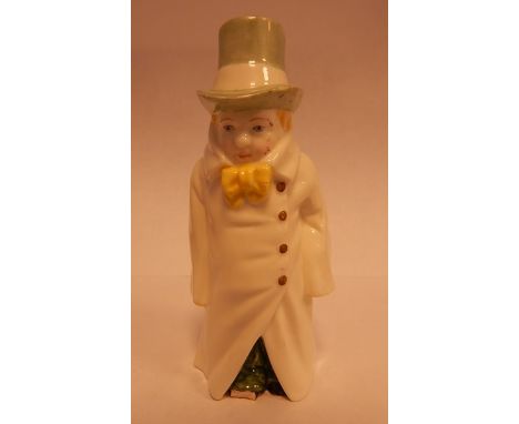 Royal Worcester candle snuffer modelled as 'Budge', 11cm high (loss to foot) 