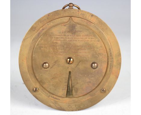 An early 20th century weather forecasting calculator, detailed 'Negretti &amp; Zambra London Patent 6276' and dated 1915, wit