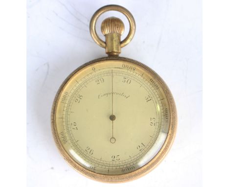 A First World War period black enamelled brass Verner's pattern pocket compass by Hicks, London, dated 1915, leather cased, t