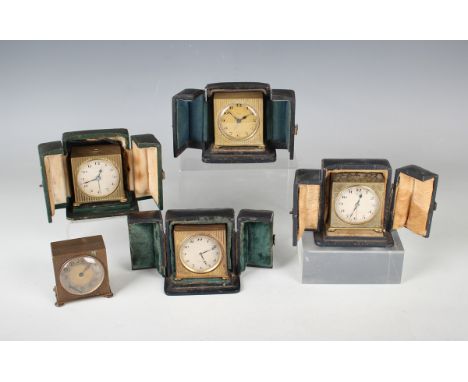 An Art Deco Zenith gilt metal cased bedside alarm clock, the signed silvered dial with Arabic hour numerals and detailed '8 D