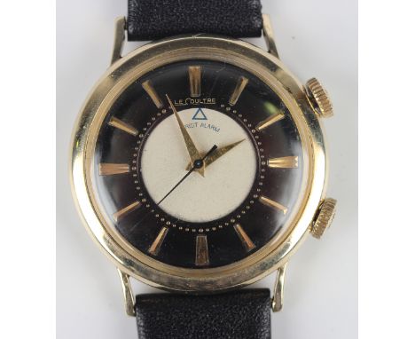 A Jaeger-LeCoultre Memovox Wrist Alarm gilt metal cased gentleman's wristwatch, the signed jewelled K814 caliber movement num