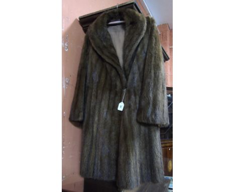 A Three Quarter Length Vintage Mink Coat, size small. 