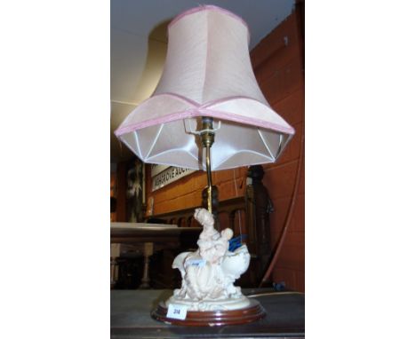 A Handmade Italian Table Lamp & Shade.