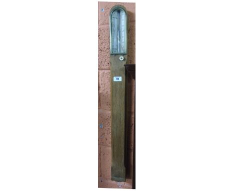 Early 20th Century Oak Cased Stick Barometer by J Davis of London and Derby having an engraved ivorine scale