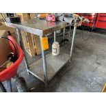 LOT Qty. (2) 3-Foot Stainless Steel Tables