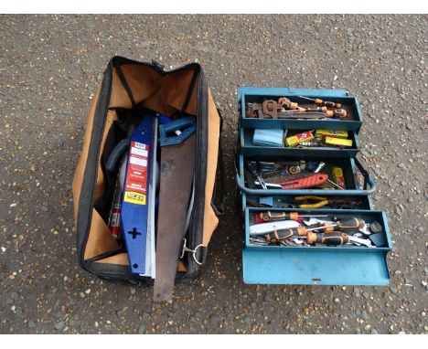 Tool bag and toolbox with tools
