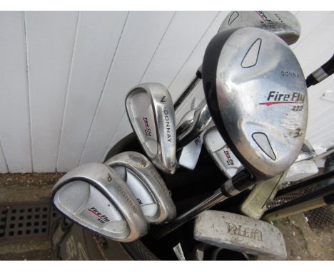 Golf clubs inc Ping, Dunlop in Galloway carry bag with trolley