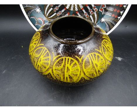 Poole pottery vase and Portmeirion'Magic City' plate&nbsp;