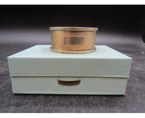 silver hallmarked napkin ring 12gms engine turned&nbsp;