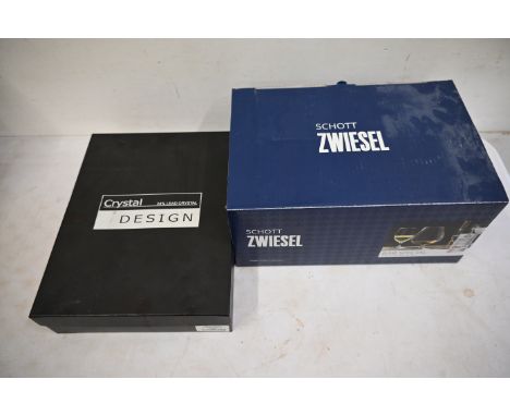 6 Buckingham Lead Crystal Tumblers Boxed and 6 Schott Zwiesel Cognac/Brandy XXL Glasses Boxed