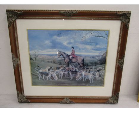 A Horse and Hound print after Joy ? artist of Lord Leverhulme 80th birthday portrait 70x63cm