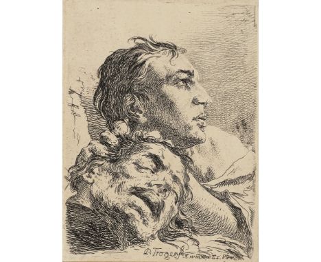 Paul Troger1698 Welsberg - 1762 WienDavid mit dem Haupte des GoliathR. u. in der Platte signiert und mit Adresse X. Winkler, 