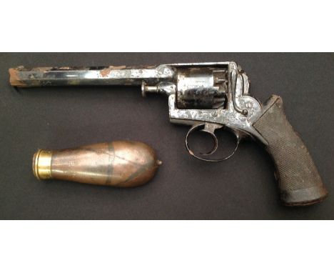 Dean &amp; Adams 1851 Patent Perscussion Cap Revolver. Serial number to frame "7095". Five shot cylinder. .456 bore. Action a