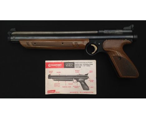 Crossman American Classic Model 1377 .177cal Pump Up Action Air Pistol.  Serial number 878221688. 260mm long barrel. Working 