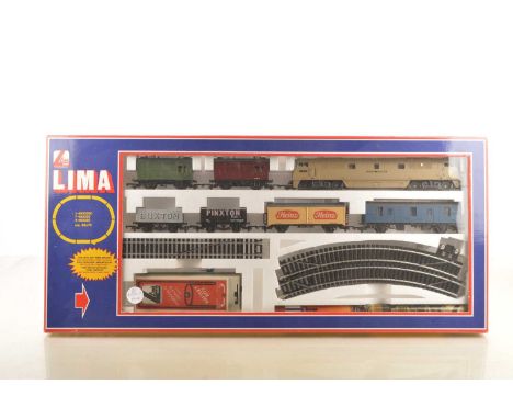 ex Shop Stock Lima 00 Gauge 104408 and 104507 Passenger and Goods Train Sets (2),  104408 comprising GWR green 6000 'King Geo