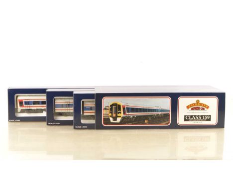 Bachmann 00 Gauge 31-510 Network SouthEast Class 159 3-car DMU,  in individual boxes with card sleeve, E, appear test run/lig