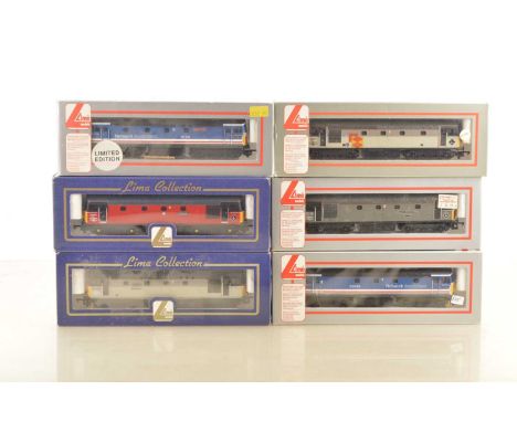 Six Lima 00 Gauge Class 33 Diesel Locomotives (6), 204705A8 Mainline two tone grey, L205073 BR Departmental grey with thin re