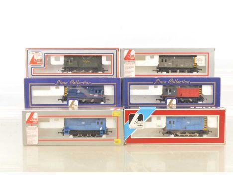 Six Lima 00 Gauge Class 08 and 09 0-6-0 Diesel Shunters (6), L204638 Virgin red and grey, L205297 RFS blue, in blue window bo