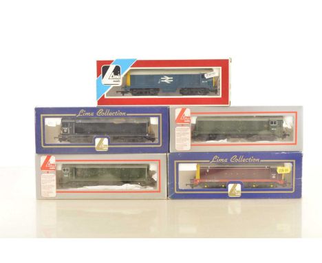 Five Lima 00 Gauge Class 20 Diesel Locomotives (5), 204827A5 and 204828A5 both BR green, 205240 BR blue, 204811A7 Waterman Ra